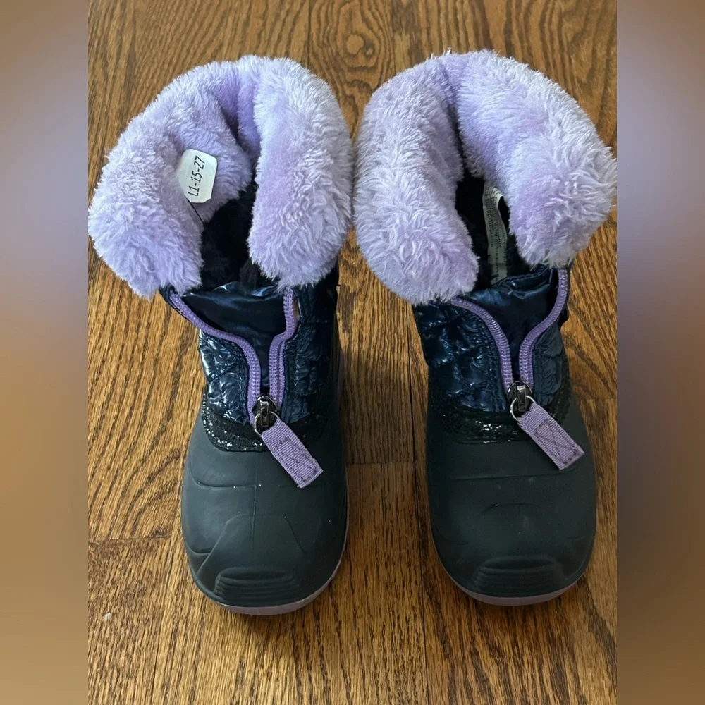 Kamik Purple Faux Fur Lined Winter Snow Boots Waterproof Cold Weather Size 9